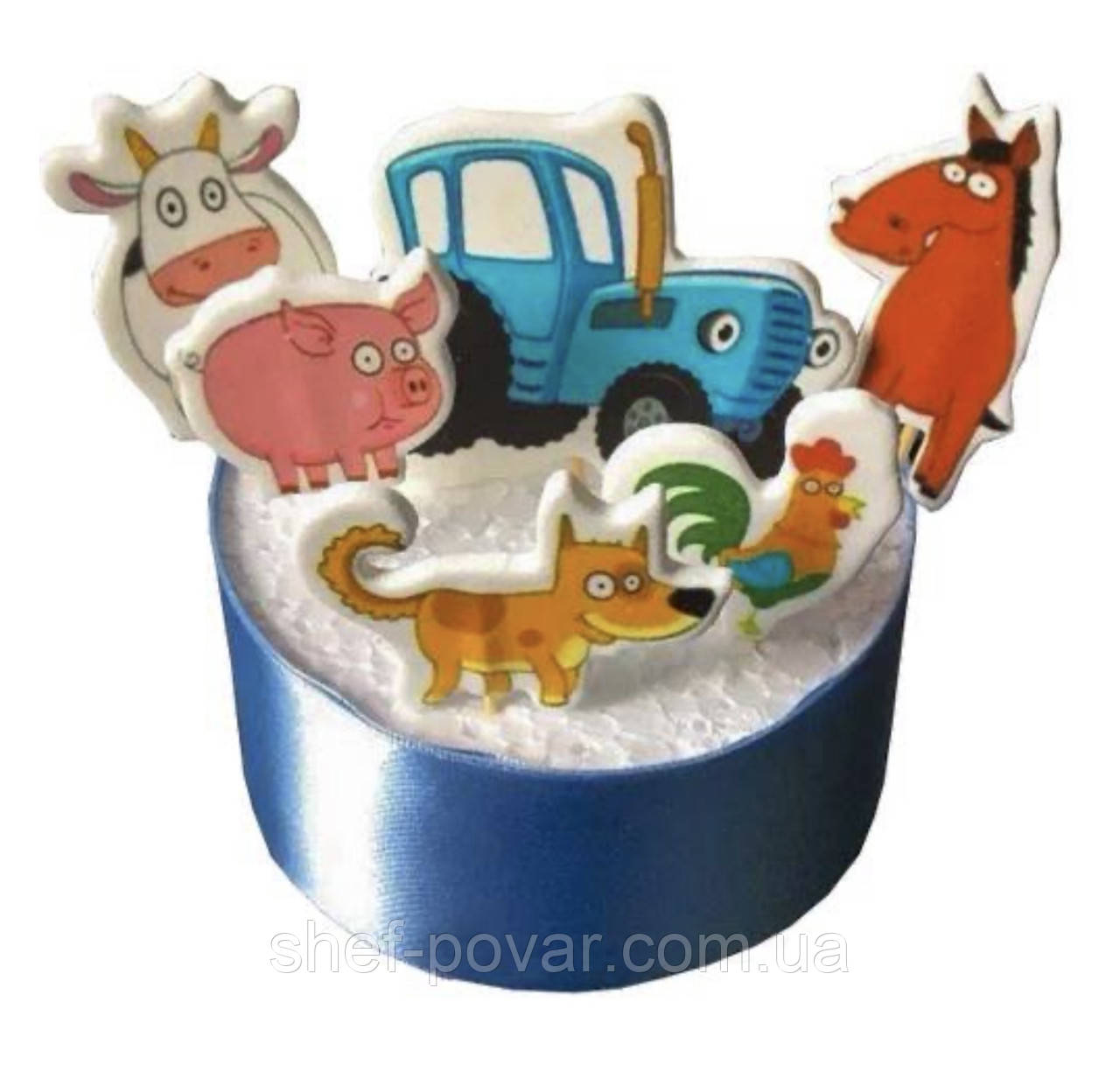 «Синій трактор» набiр iз цукрової мастики для кондитерських виробів, фото 1