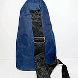 Сумка-слінг через плече синя, фото 2