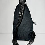 Сумка-слінг через плече чорна текстильна, фото 2