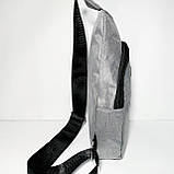 Сумка-слінг через плече сіра, фото 3