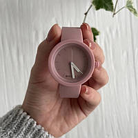 Жіночий силіконовий годинник-конструктор actimer, пудровий ремінець, циферблат mate nude