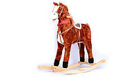 Гойдалка для дітей Конячка музична гойдалка у вигляді тварини дитячі конячки-гойдалки м'яка гойдалка конячка