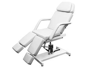 Кушетка педикюрная модель 235 з гідравлічним регулюванням висоти Білий