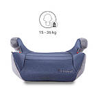 Бустер Kidwell BAXTER Isofix 15-36 кг Синій, з анатомічним профілем та миючою оббивкою, фото 2