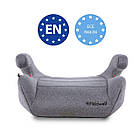 Бустер Kidwell BAXTER Isofix 15-36 кг Сірий, з анатомічним профілем, знімна оббивка, фото 4
