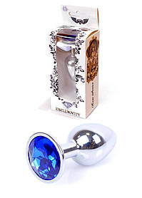 Анальна пробка -Jewellery Silver PLUGDark Blue