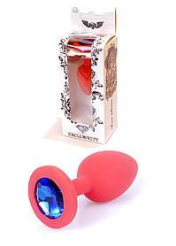 Анальна пробка Jawellery Red Silikon PLUG SmallBlue Diamond