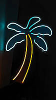 Неоновая вывеска LED Пальма (340х500)