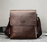 Мужская сумка планшет Jeep через плечо, барсетка сумка-планшет для мужчин эко кожаTT