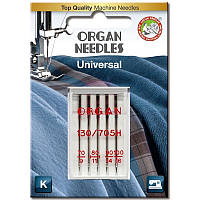 Голки швейні універсальні ORGAN MIX №70/80/90/100 для побутових швейних машин блістерна упаковка 5 штук (6485)