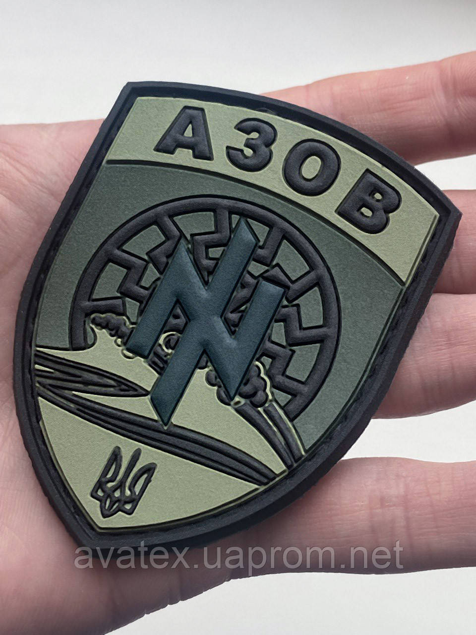 Шеврон батальйона Азов олива AZOV