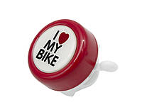 Звонок Spencer I Love my Bike красный (DZW030)