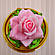 Троянда з мила ручної роботи в куполі, фото 5