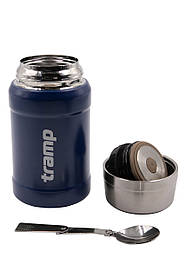Термос TRAMP з широким горлом 800 мл в чохлі, Синій