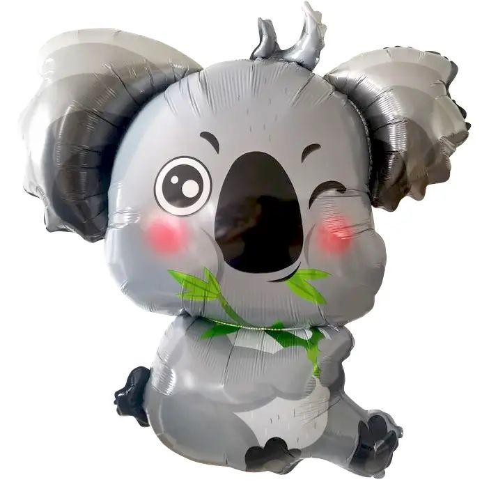 Фольгована кулька фігура "Коала" сіра 83х93 см. в уп. (1шт.)