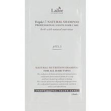 Безсульфатний органічний шампунь La'dor Triplex Natural Shampoo, Мініатюра 10 мл