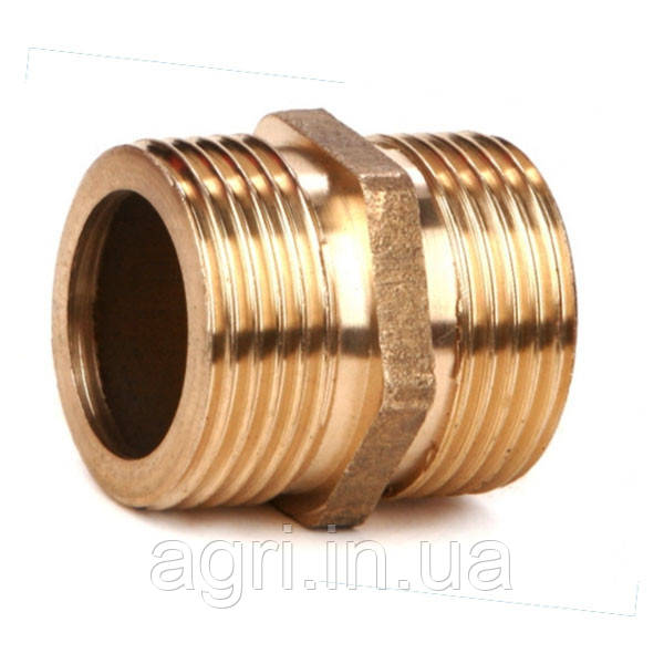 Ніпель 3/4"х3/4" НН латунний
