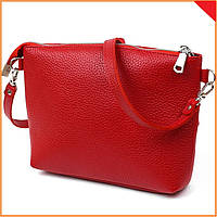 Женская сумка кросс-боди из натуральной кожи Shvigel красная
