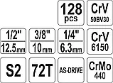 Набір інструментів 128 предметів Yato YT-38872, фото 6