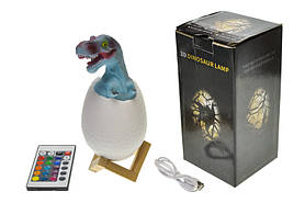 Лампа-нічник SUNROZ 3D Dinosaur Lamp "Динозаврик у яйці" з пультом дистанційного управління.