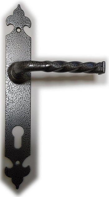Дверная ручка под ковку Серая на планке 85mm EX-101 Imperial Ручки для входных и калиточных дверей и ворот - фото 1 - id-p1755911299