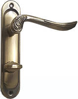 Межкомнатные дверные ручки для замка на планке 62mm WC, 62175 BK "Dekor" AB, UNI-Lock