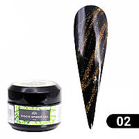 Світловідбиваюча павутинка Global Disco Spider Gel золото №02