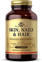 Solgar Hair Skin Nails, вітаміни для підтримки волосся, шкіри та нігтів, Advanced MSM Formula, (120 таблеток)