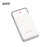 Повербанк Yoobao портативная батарея (30000mAh, 2USB/1Type-C, Lightning, MicroUsb, 30W) - Белый