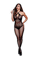 Комбинезон CRISS CROSS FLORAL LACE BODYSTOCKING, OS