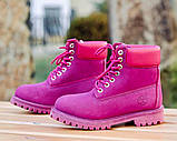 Жіночі черевики Timberland Classic Boots Rose Fuchsia (с мехом) ALL03967, фото 3