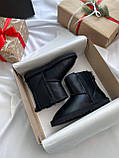 Жіночі угги UGG Classic Mini Zip Boot Black (c мехом) 10314, фото 7