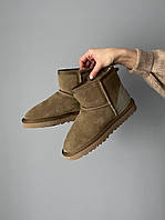 Женские угги UGG Classic Mini Mokko Suede Lacquer (c мехом) 10315