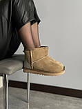 Жіночі угги UGG Classic Mini Mokko Suede Lacquer (c мехом) 10315, фото 3