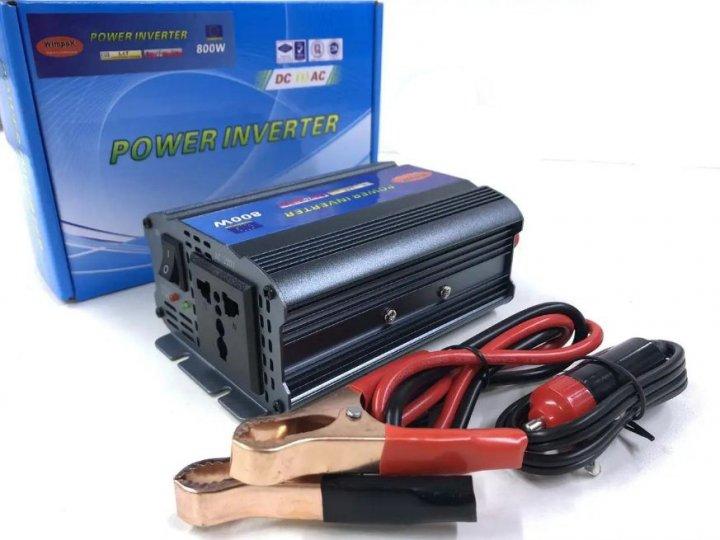 Перетворювач постійного струму Wimpex 800W інвертор для автомобіля 12В-220В