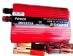 Перетворювач постійного струму Wimpex 2000W інвертор для автомобіля 12В-220В