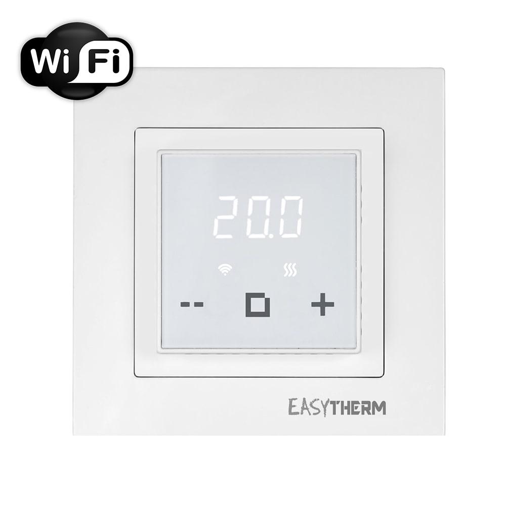 Терморегулятор EasyTherm ET-40 Wi-Fi Білий / Програмований, сенсорний, для теплої підлоги, з 1-м датчиком
