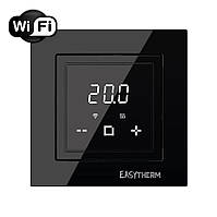 Терморегулятор EasyTherm ET-45 Wi-Fi Чёрный / Программируемый, сенсорный, для теплого пола, с 1-им датчиком