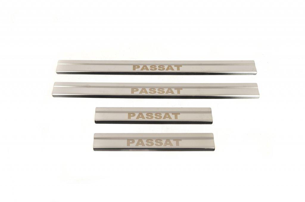 Накладки на пороги Carmos V2 (4 шт, нерж) для Volkswagen Passat B6 2006-2012рр., фото 1