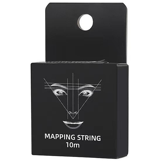 Mapping String Нить окрашенная для разметки бровей Черная, 10 м, фото 1