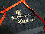 Махровий рушник з вишивкою іменний подарунок, фото 6