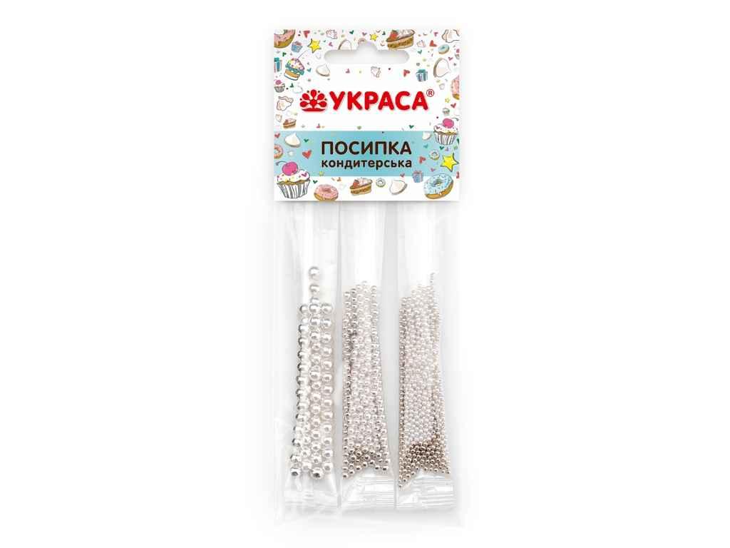 Посипка пасхальна Кульки цукрові асорті №1 3 стіка 9гр ТМ УКРАСА, фото 1