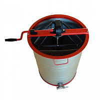 Медогонка 3-х рамкова, нерж., необоротна,касети,ротор- порош.фарб.,кран- плас.,AISI 430