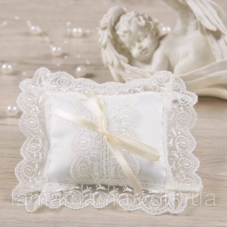 Подушечка для хрестика Хрестильна скринька молочний BetiS, фото 1