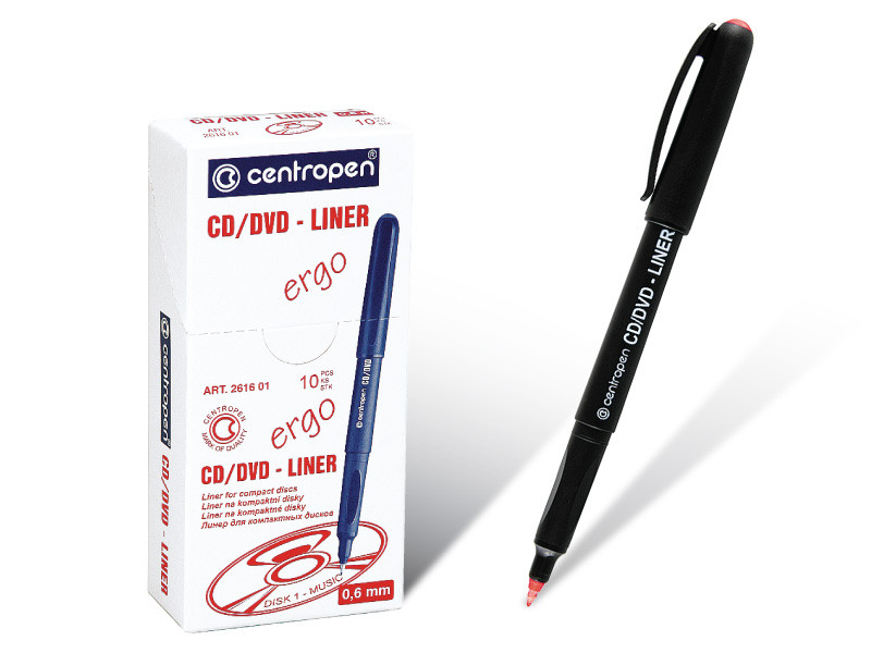 Маркер "Centropen" 4616 CD-Liner зелений (0.6 мм.)