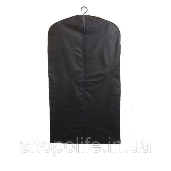 Чехол для одежды 60 х 160 см для хранения вещей защитный черный на молнии (shad-ЧДОДЕЖ00004) - фото 1 - id-p1496411632