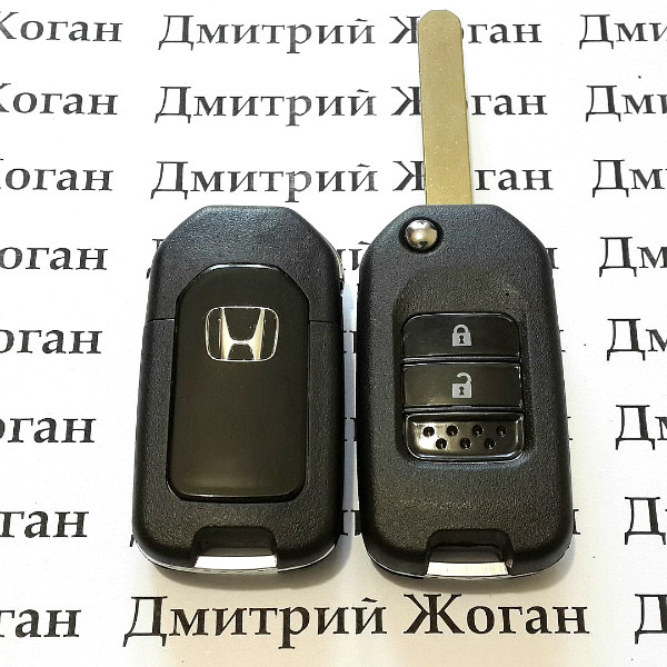 Корпус выкидного авто ключа Honda (Хонда) 2 кнопки, лезвие HON66 - фото 1 - id-p107327613