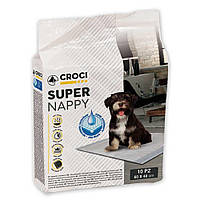 Пелюшки для собак і тварин 60х60 см. 50 шт. Croci Super Nappy (Кроки Супер Неппі)