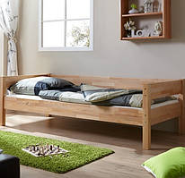 Односпальне ліжко B011 90x190 дерев'яне з бука ТМ Mobler