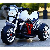 Электромотоцикл детский на аккумуляторе 3-х колесный SPOKO электрический мотоцикл для детей до 3-х лет белый